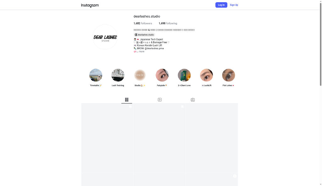 Dear Lashes Studio Instagram